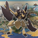 A bug-like monster with giant axes for hands.